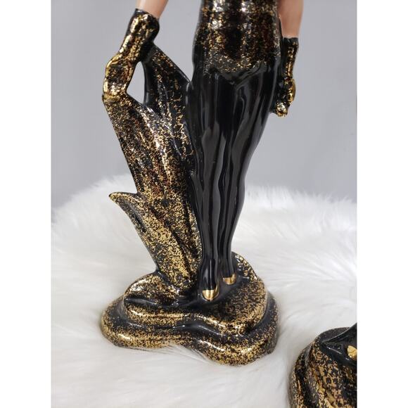 Mid Century CALIFORNIA ORIGINALS Gold Black MCM BALLET FIGURES 644B Rare Decor - Picture 4 of 10
